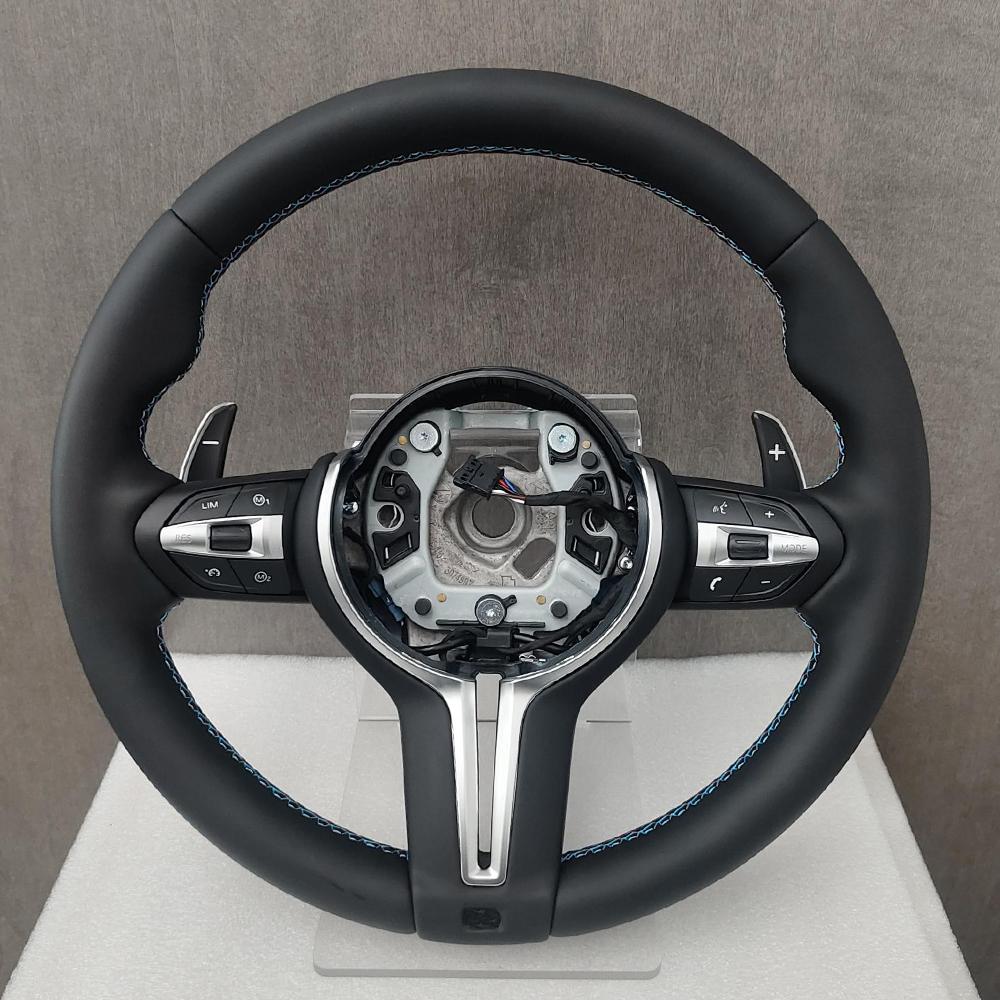 Обновление рулевого колеса M Sport для BMW F20 F22 F23 F30 F33 F34 F10 F07 F12 X1 F48 X5 F15 X3 F25 F80 E90 E70 E84 M3 M5 Автоаксессуары Полностью кожаный