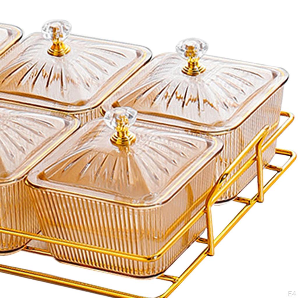 6 мисок для закусок и десертов, фруктовая тарелка с подставкой, сервировка