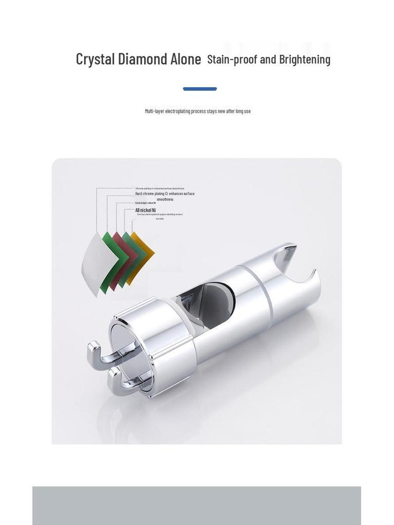 Трансграничный регулируемый душевой кронштейн без сверления со съемной штангой и универсальным основанием для лейки
