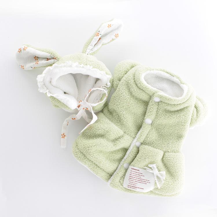 Одежда для домашних животных на осень и зиму, шапка с кроличьими ушками, юбка, теплая одежда для защиты от холода, одежда для отдыха на природе, одежда для домашних животных Eddy Bear, парки для собак, одежда для щенков