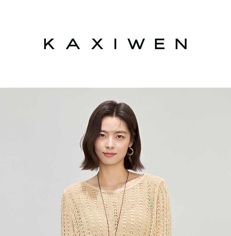 Loose linen hollow knitted sweater