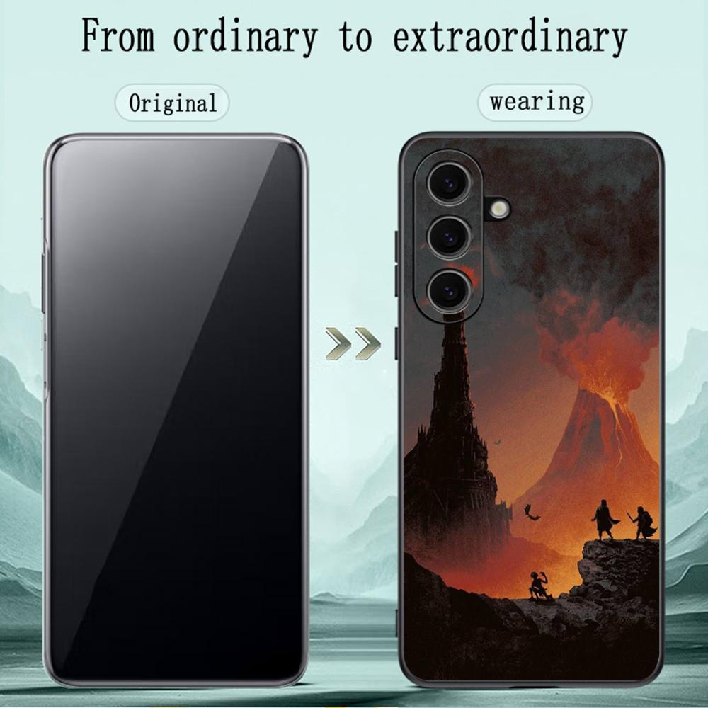 Lord Rings Rohirrim cool ins Phone Case For Samsung Galaxy S25 S24 S23 S22 S21 S20 Plus Ultra Note20 Soft Black