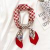 New Spring and Summer Fashion Trendy Small Square Scarf for Women Korean Style Decorative Houndstooth Sunscreen Scarf Shawl Scarf