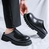 Fashion Thick Soled Casual Men's Shoes Fashion and Breathable Style Leisure Party Black Classic Versatile Shoes Black Street Trends