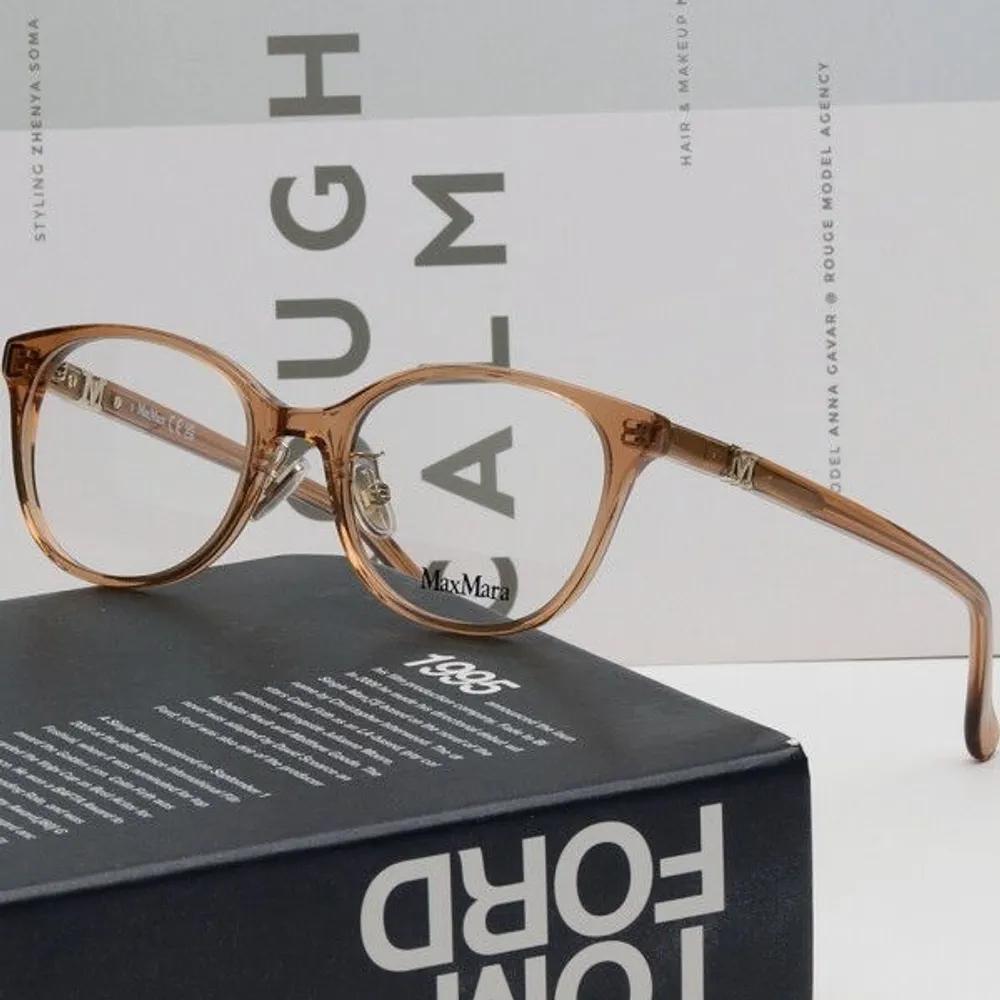 [MaxMara] Eyeglass Frames MM5126D 045 Transparent Brown Square Horn-rimmed Daily Fashion