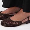 Мода 2025 Лето Низкий Каблук Римские Сандалии Мода Уличные Плетеные Полые Женские Сандалии Повседневные На Шнуровке Круглый Носок Сандалии