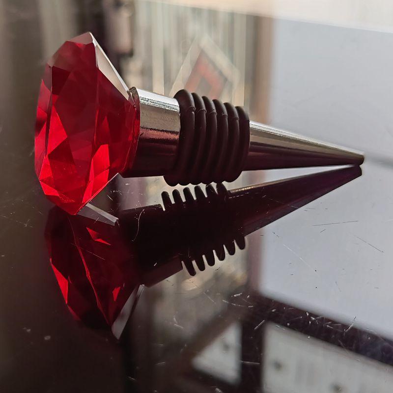 Wedding Favor Heart Wine Bottle Stopper Olive Oil Metal Cork Party Drink Bar Tool Twist Plug Accessories Crystal Wine Stopper