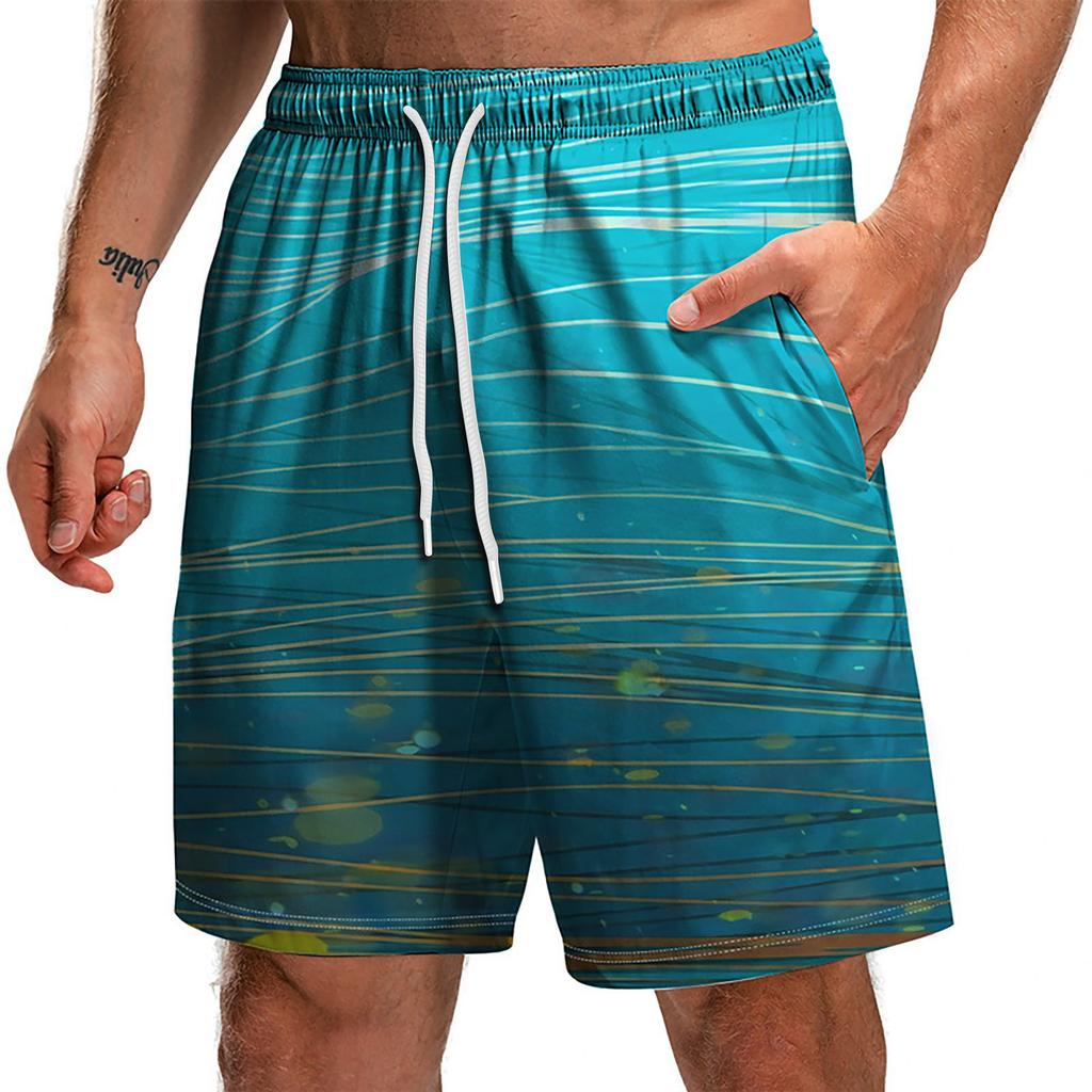 Мужские летние забавные пляжные брюки, шорты с 3D цифровой печатью и карманами