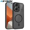 KEYSION Магнитный чехол для телефона для Redmi Note 13 Pro+ 5G Силикон+ПК Матовый Полупрозрачный Прозрачный Ударопрочный чехол для Redmi Note 13 Pro+ 5G