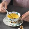 Китайский Европейский Кофейный Набор Чашка и Блюдце Полный Набор Костяной Фарфор Керамика Британская Чашка Полный Набор для Послеобеденного Чая Европейская Роскошная Подарочная Коробка Строго Костяной