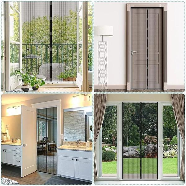 1 Set Magnet Door Screen Net Anti Mosquito Insect Fly Bug Curtains Net Door Screen Kitchen Curtains Magnet Door ScreenNet