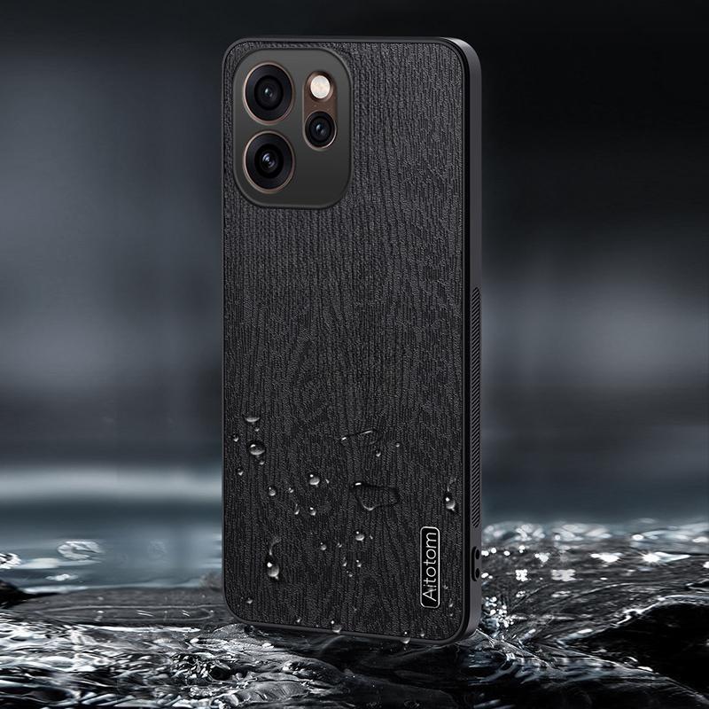 Чехол для OPPO Reno 15F 15Pro Чехол-обложка с текстурой дерева и дизайном из листьев для корпуса телефона OPPO Reno 15 Pro