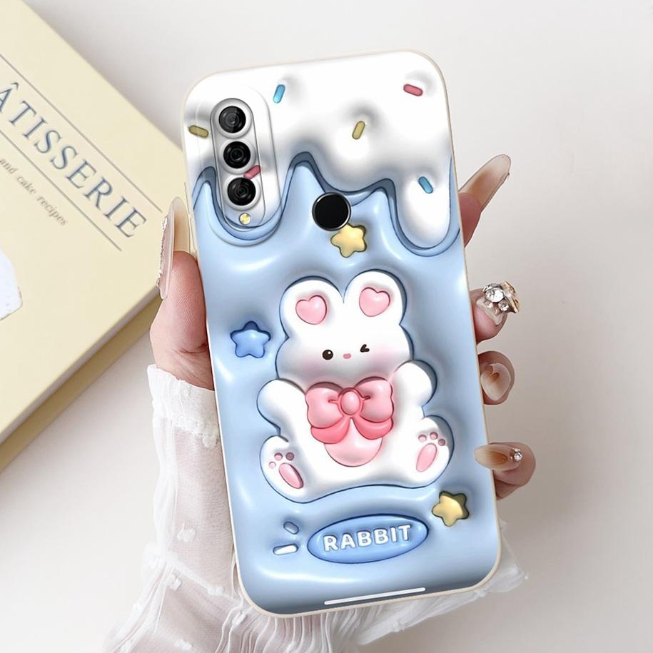 For Huawei P30 Lite Case MAR-LX1A MAR-LX2 Cover Cute Panda Rabbit Soft Silicone Phone Case For Huawei P30Lite Nova 4e Fundas New