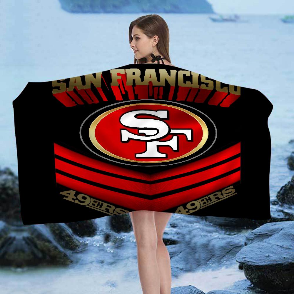 Сан-Франциско 49ers Команда Большие Микрофибровые Пляжные Полотенца Быстросохнущее Полотенце Песок Пляжные Полотенца Полотенце для Бассейна для Путешествий Пляж Бассейн Йога