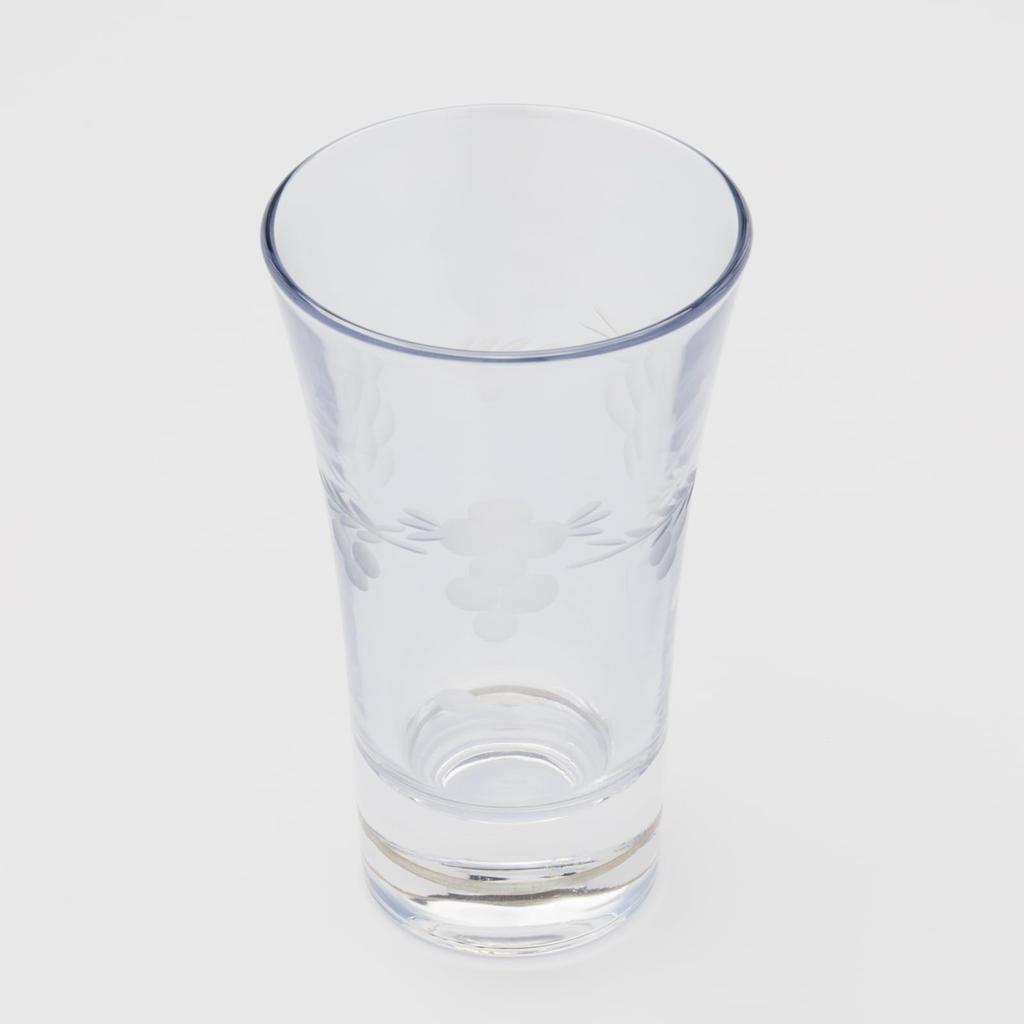 Otsuka Glass "Colorful Poem" Sake Glass, Approximately 100ml, Open-Top, Flower Kiriko Design, Blue, Made In Japan, 01145-15-1BL-1P