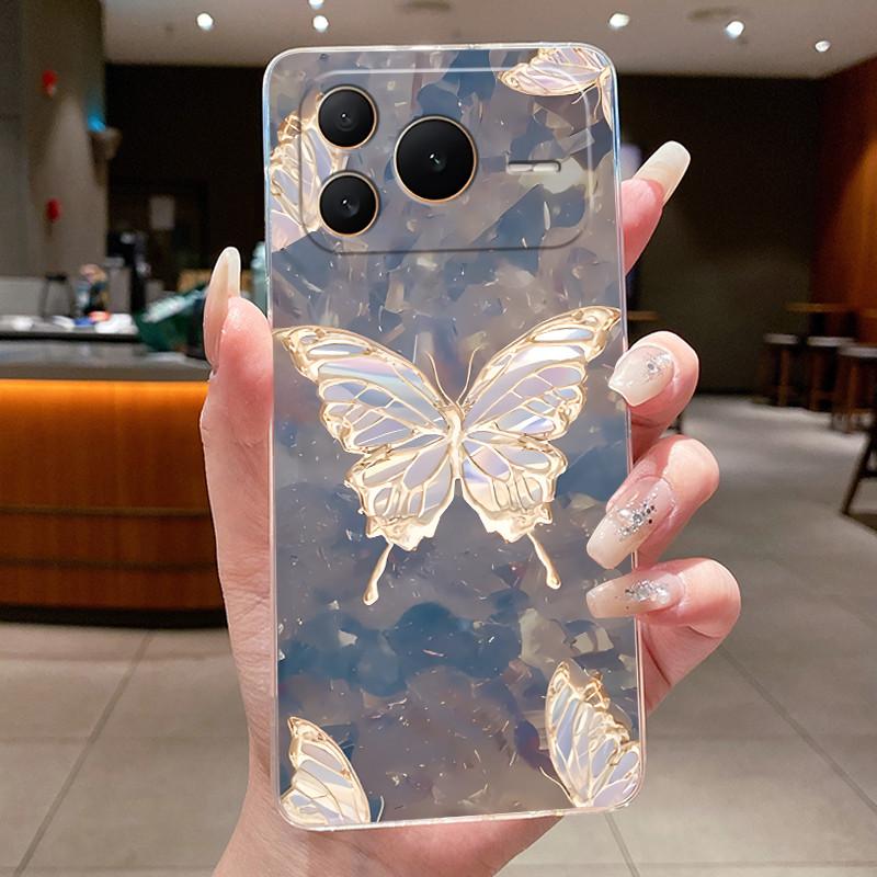 For Honor Power 2 Case Clear Cover Luxury Fashion Butterfly Flower Soft TPU Silicone Casing for Honor Power2 SER-AN00 Phone Case