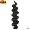24" Body Wave Braiding Hair Extensions 3-5Pcs Synthetic Pre-Feathered Black Boho Box Braids for Goddess French Curl Crochet Hair