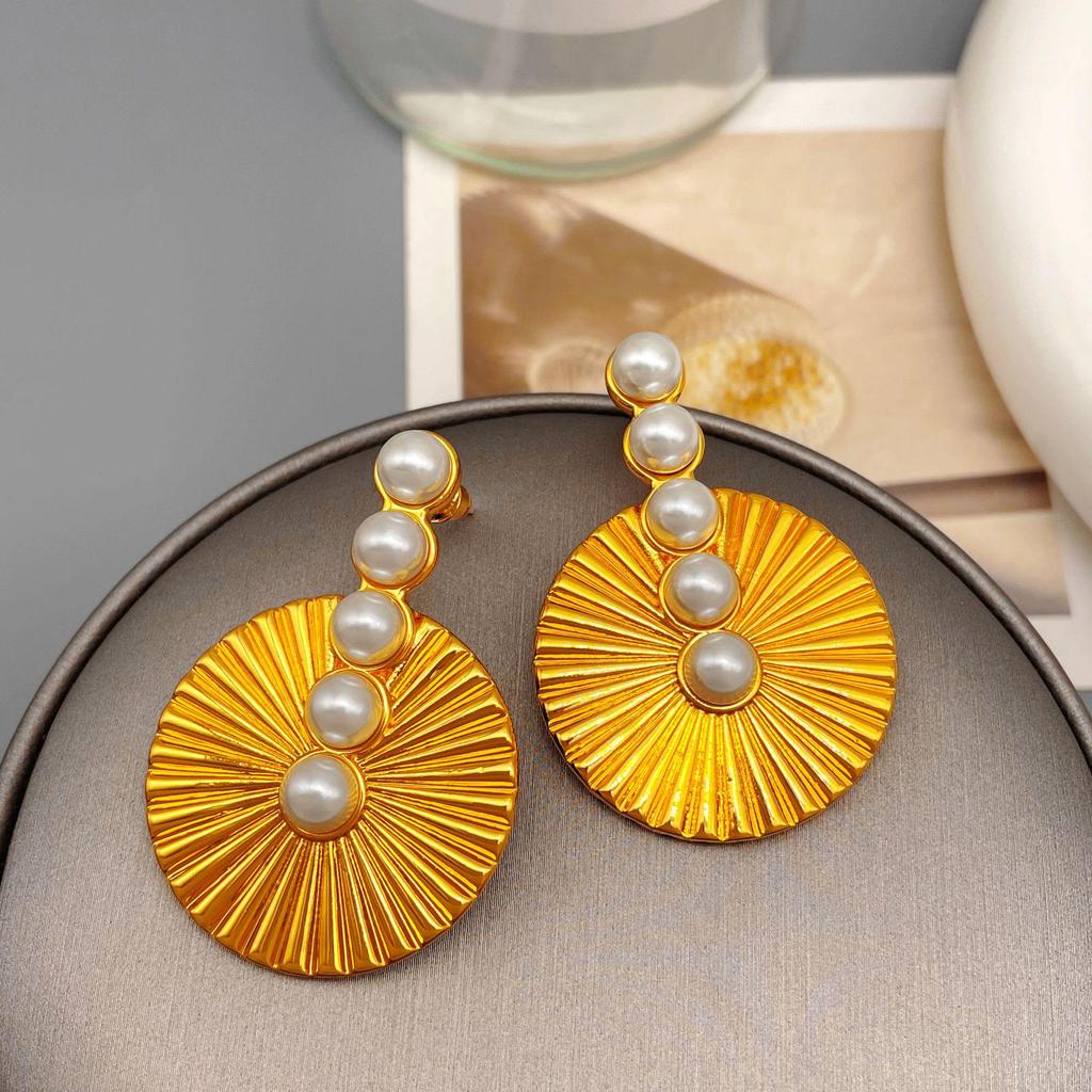 Серьги-веера Versailles Retro Pearl - Роскошный европейский и американский тренд