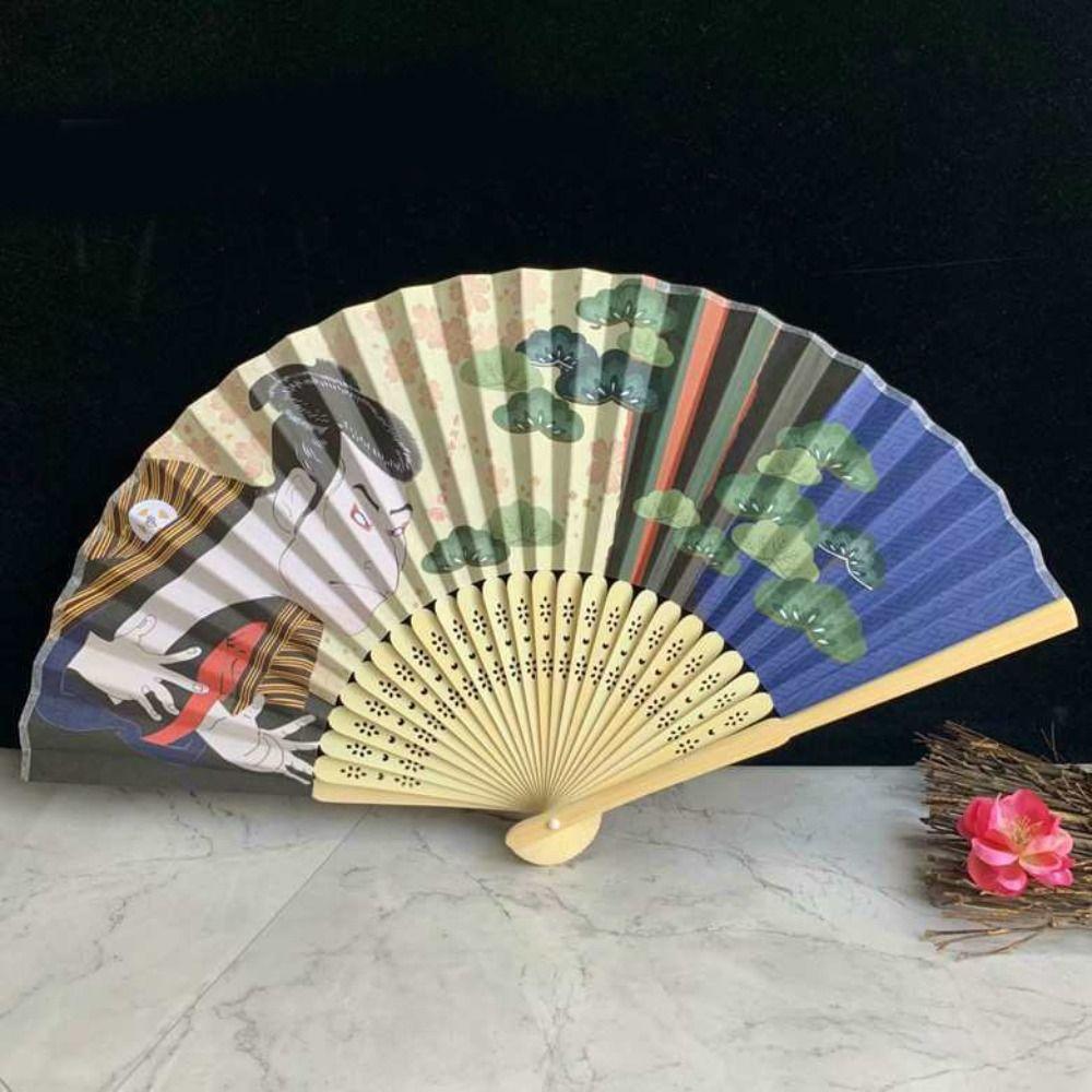 Винтажный танцевальный ручной веер, бумажный веер, реквизит, веер, летний складной веер в японском стиле, украшение для дома