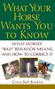 The What Your Horse Wants You To Know What Horses Bad Behavior Means And How T by Gincy Self Bucklin - Hardback Book