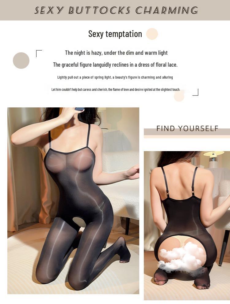 Прозрачное боди без бретелей с открытой промежностью и подвязками - Эротическое парное белье