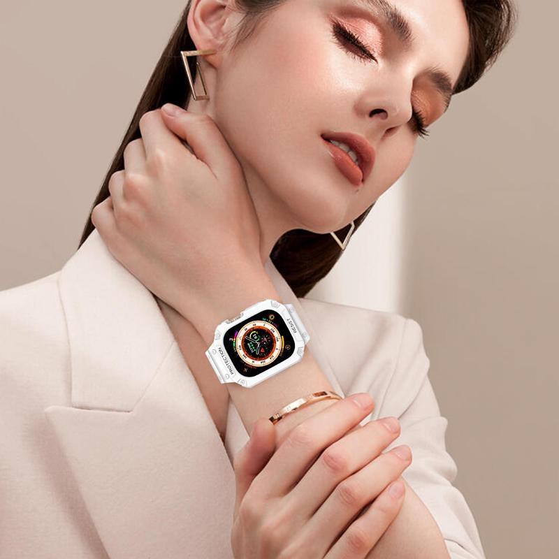 Чехол-ремешок для Apple Watch 45 мм, 44 мм, 49 мм, 41 мм, 40 мм, iWatch Series Ultra 8, 7, 6, 5 SE 4, 3, ремешок, спортивный защитный сменный браслет