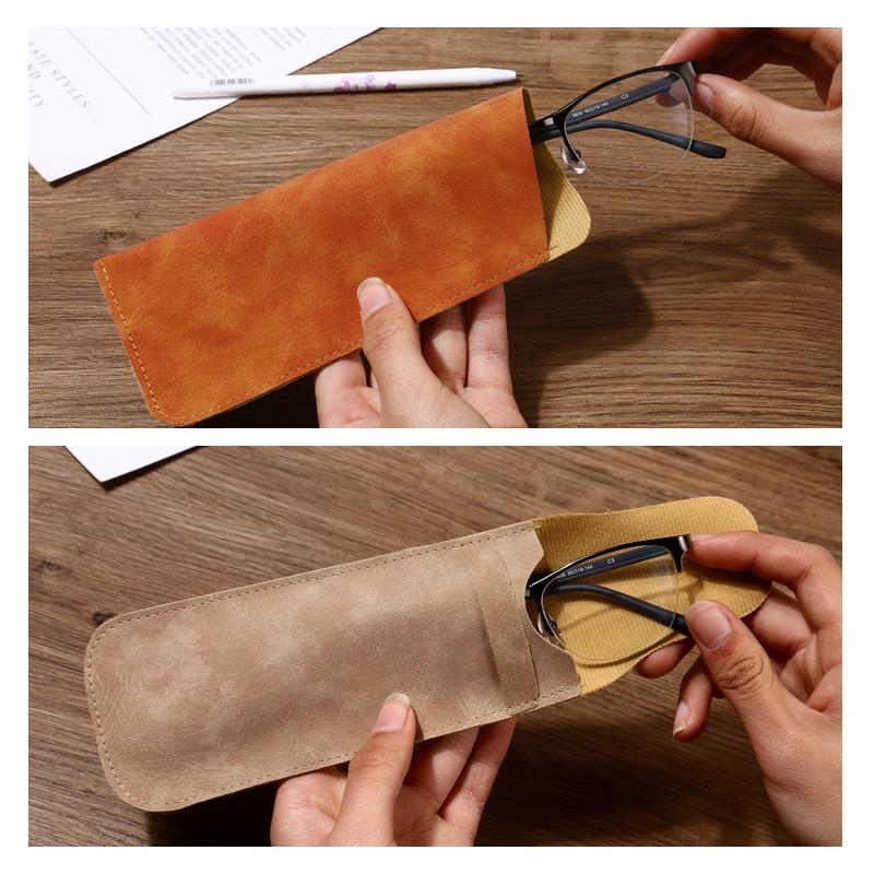 Мягкий кожаный футляр для солнцезащитных очков и очков для чтения премиум-класса - унисекс, износостойкий, портативный, защитная сумка