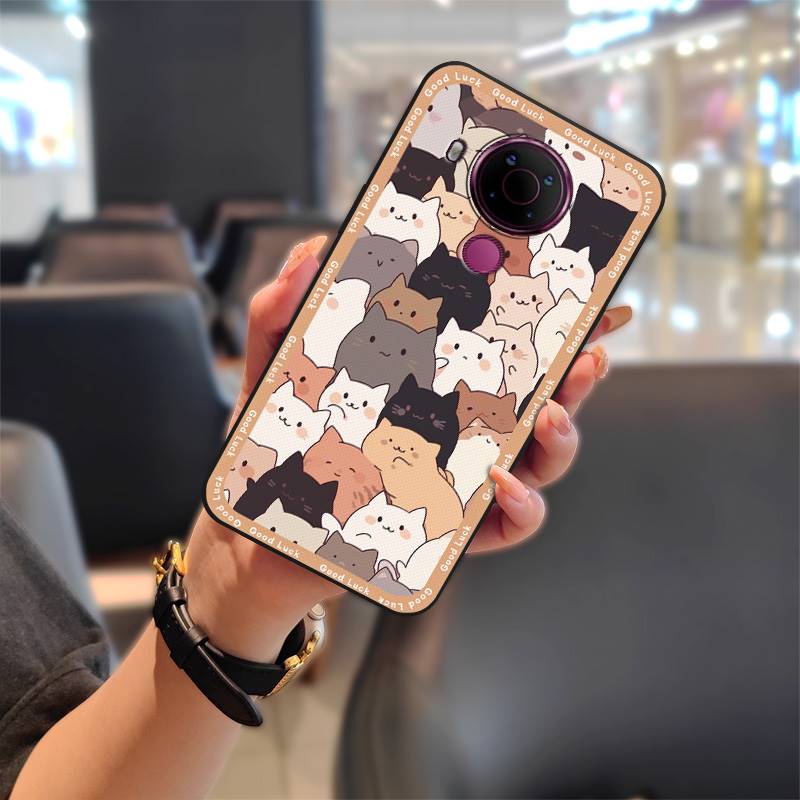 Противоударный мультяшный чехол для телефона Nokia 5.4 Полная защита Мягкий чехол Милый Грязеотталкивающий Противоударный Водонепроницаемый Силиконовый чехол