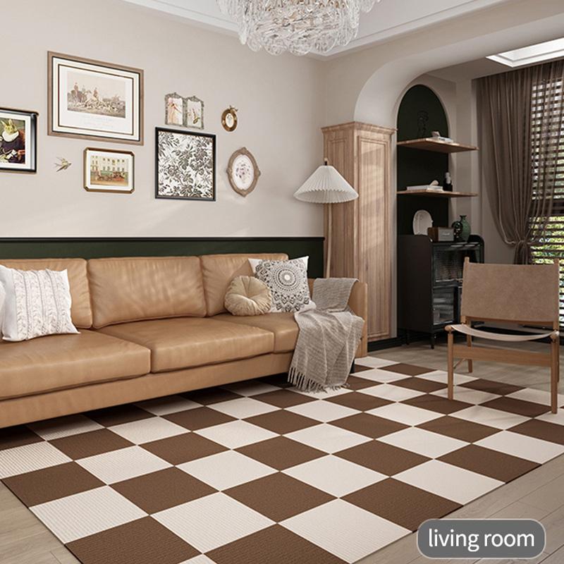 10 шт. Квадратные коврики 30×30 см Самоклеящиеся коврики Минималистичная ковровая плитка Сделай сам Устойчивые к царапинам для домашних животных Домашний декор