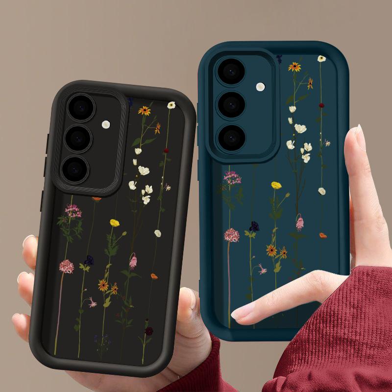 Модный чехол для телефона с цветочным принтом, мягкий, для Samsung S25 S24 FE S23 Ultra S22 S21 Plus A55 A35 A54 A34 A15 A14 A17 A37 A57 S26, силиконовый, противоударный