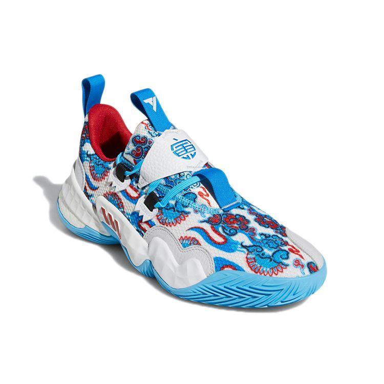 adidas Кроссовки унисекс Trae Young 1 в честь китайского Нового года белые Sky-Rush Blue-Rush GY0300