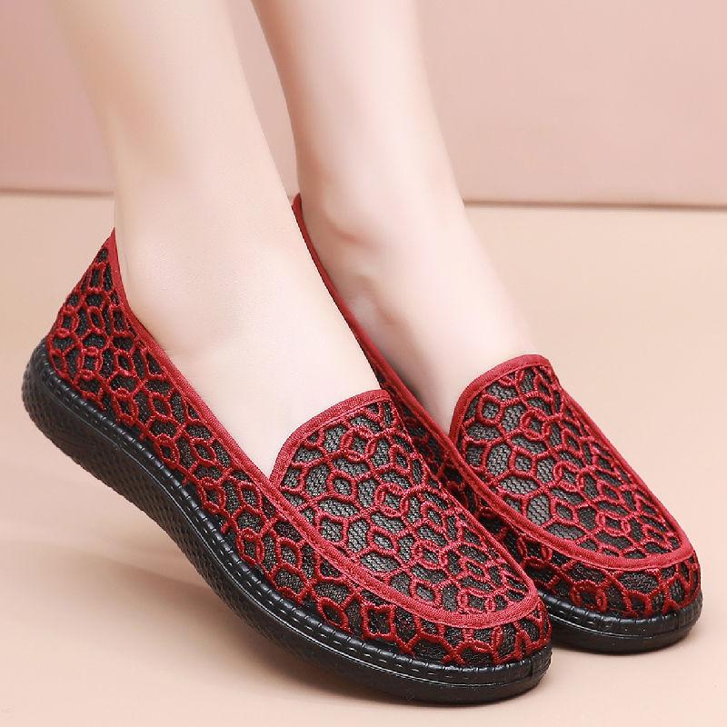 Туфли женские летние туфли на плоской подошве из дышащей сетки сандалии нескользящие одинарные туфли