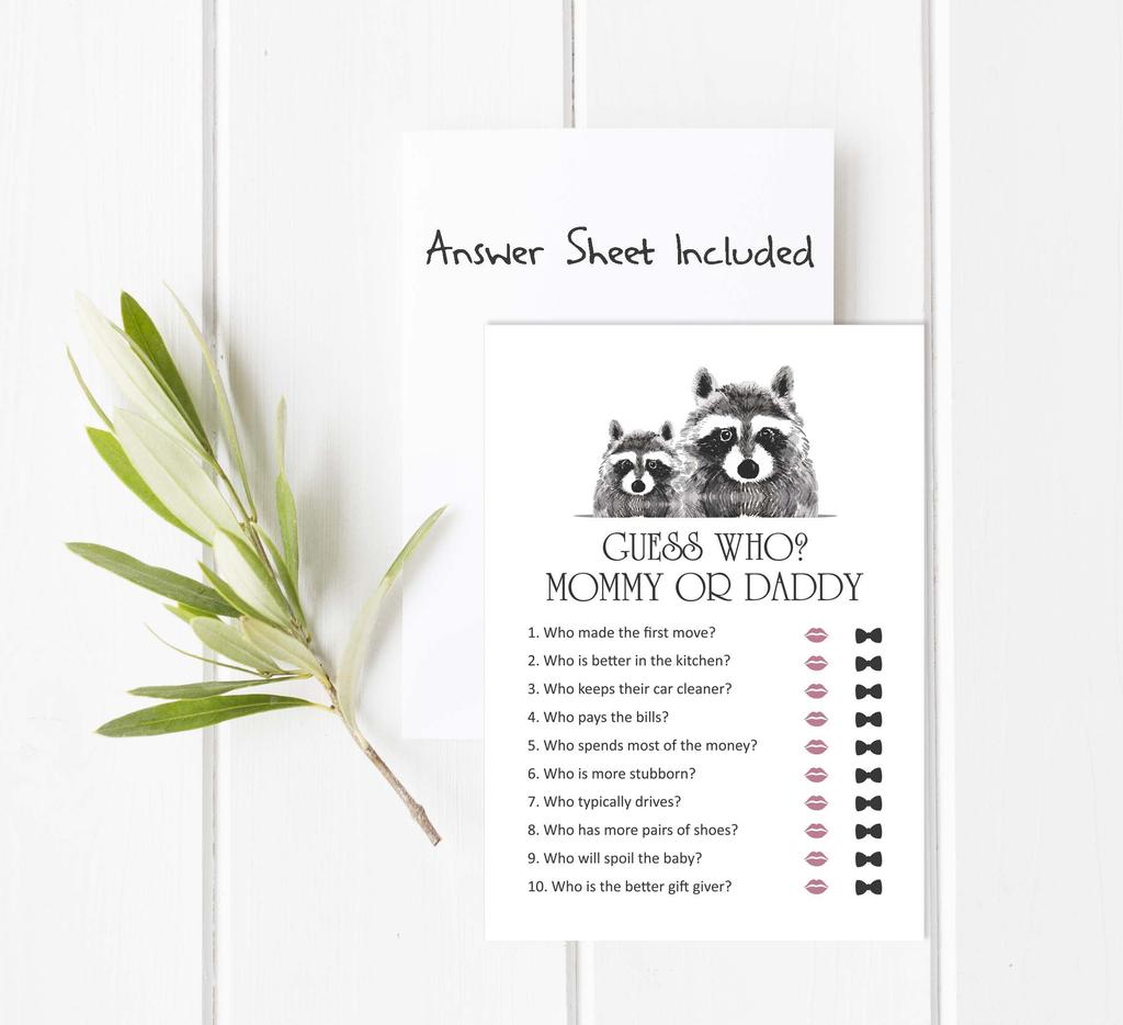 Inkdotpot Игра «Мама или папа, кто это сказал» Набор из 50 игрушек «Медведь и животные», нейтральный пол