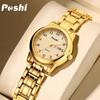 POSHI Новые водонепроницаемые женские часы с календарем, студенческие трендовые модные кварцевые часы