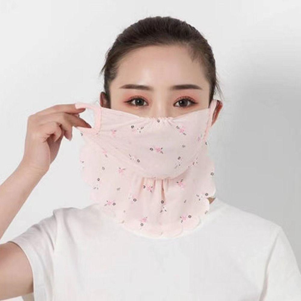 Breathable Ice Silk Mask Nylon Sunscreen Veil High Quality Face Gini Mask