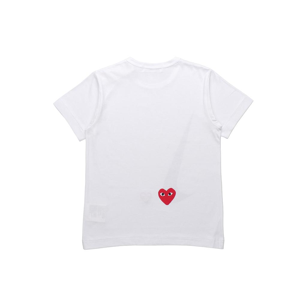 Nike Футболка Womens x Comme des Garçons PLAY Белые женские топы AE-T401-051-1