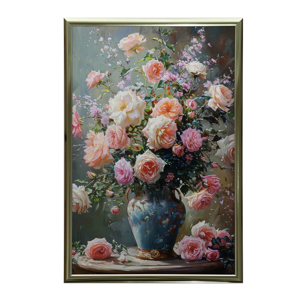 Timeless Bouquet Timeless Bouquet, 30X40 Cm, Dark Brown Wooden Frame, 230 Gsm Matte Paper