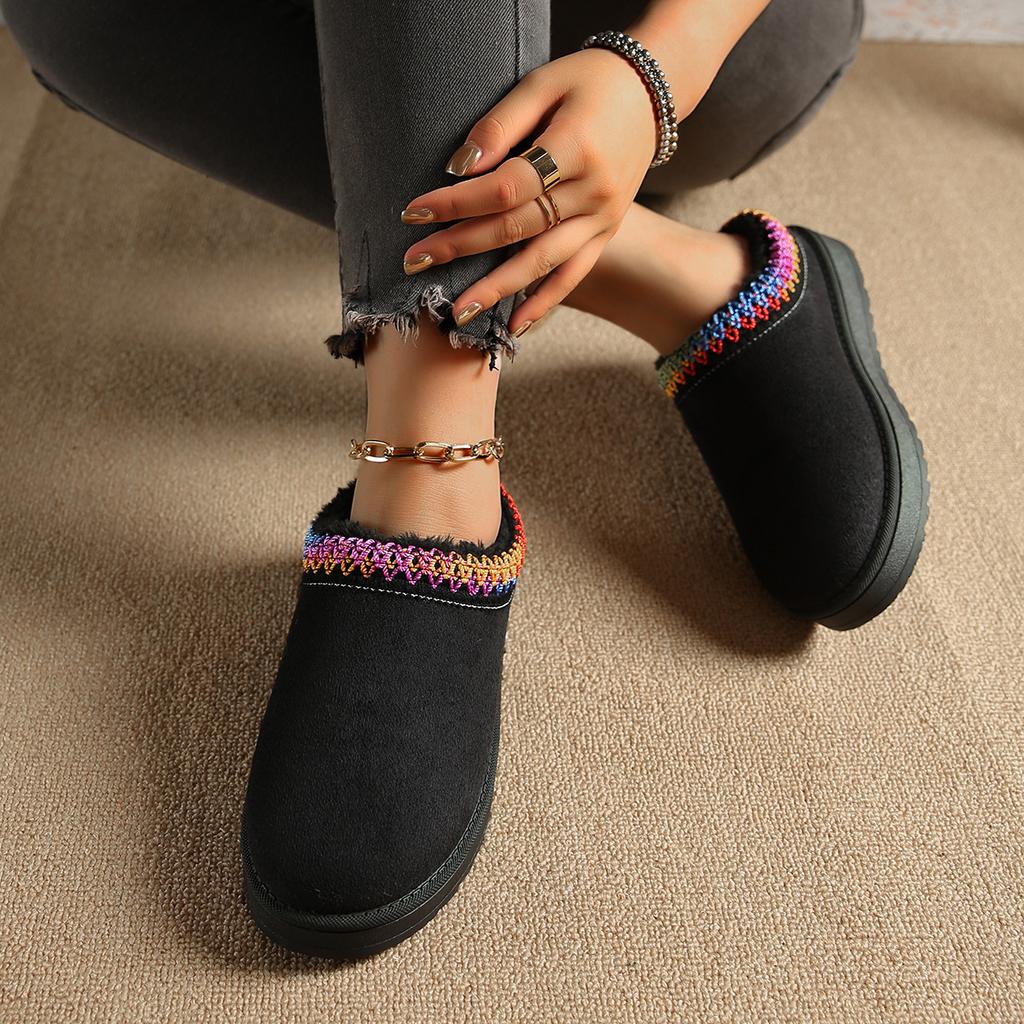 Леопардовый принт зимние сапоги носить толстые подошвы 2024 осень и зима новые Half Head Plus кашемировые женские хлопковые туфли