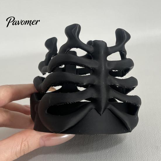 Уникальный держатель для ручек "Скелетная клетчатка костей", 3D-печатный стакан для карандашей, Пылезащитный держатель, Готический настольный органайзер для ручек, карандашей, кистей для макияжа