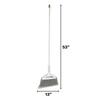 Angled Broom and Dustpan Set Effective Cleaning Tool Flagged Bristles Built-In Teeth Easy Storage Durable Metal Handle