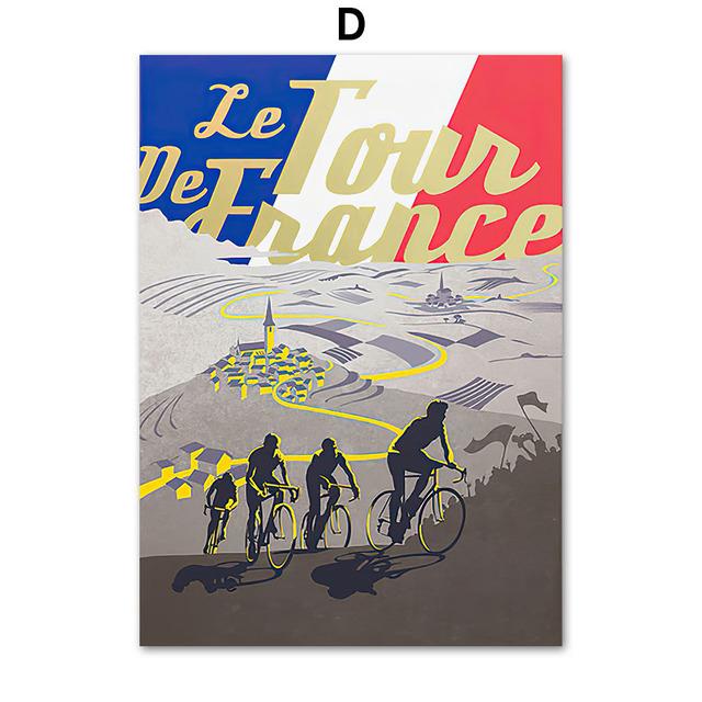 Винтажные постеры и принты, спортивный велосипед, езда на велосипеде, настенная живопись на холсте, настенные картины в скандинавском стиле для мальчика, декор для спальни, гостиной, без рамки