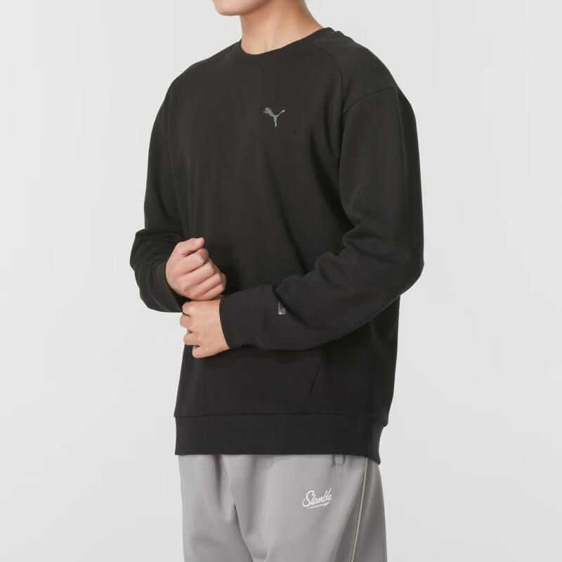 Puma Тренировочный пуловер, удобная толстовка, мужская толстовка, черная 684186-01