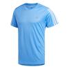Striped Sports Training Breathable Short Sleeve T-Shirt Men Tops Blue EK2857
