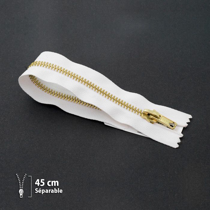 Fermeture éclair Z19 - laiton Séparable 6mm - 45 cm - 7119400045