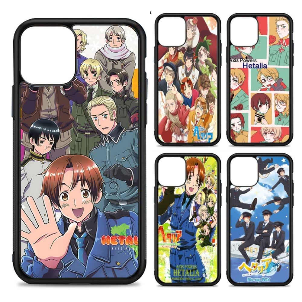 Мультяшный чехол Hetalia Axis Powers для iPhone 11 12 13 14 15 Pro Max 17 16 Plus, Жесткая задняя крышка из PC+TPU