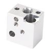 Hot End Heating Block High Temperature Resistant Copper Plated Alloy 3D Printer Hotend Extruder