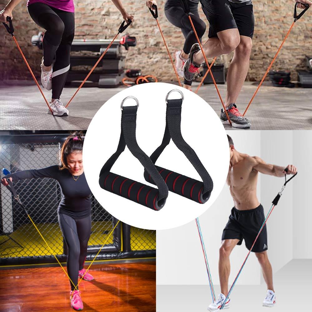 Foam Handle D-Ring Metal Gym Handles Grip D-Ring Pull Rope Handle Handle with Hook Indoor Sports