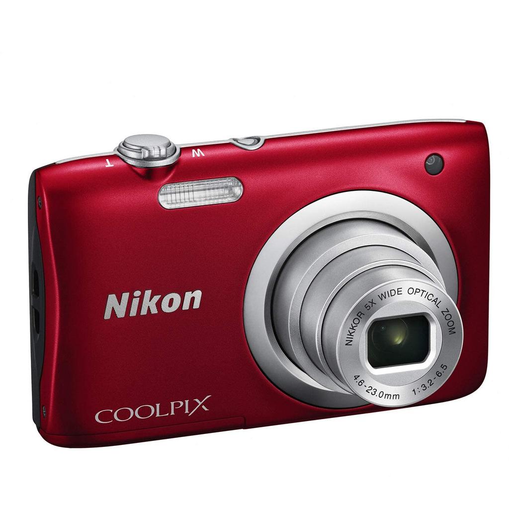 Nikon Цифровая камера COOLPIX A100, 5-кратный оптический зум, красный [Восстановленная], (A100RD)