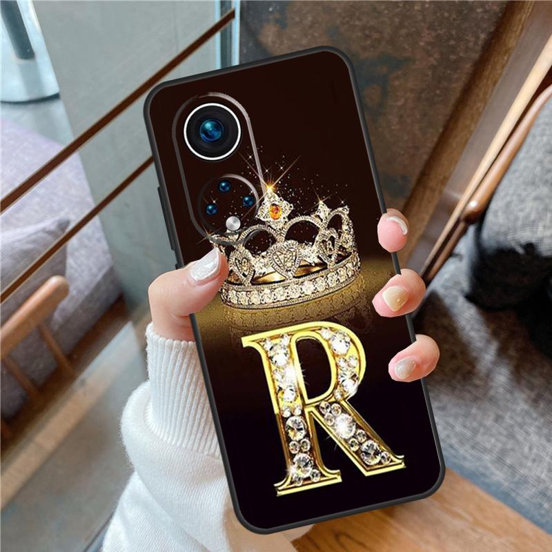 Чехол с золотым мраморным монограммой буквы для Honor Magic 5 Pro 50 70 90 Lite X6 X7 X8 X9 8X 9X Honor X7a X6a X8a X9a X9b