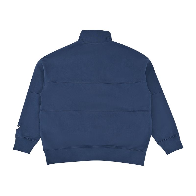 New Balance Sweatshirts Men's Marine Blue Stand Collar Moderate NCF31081-NV